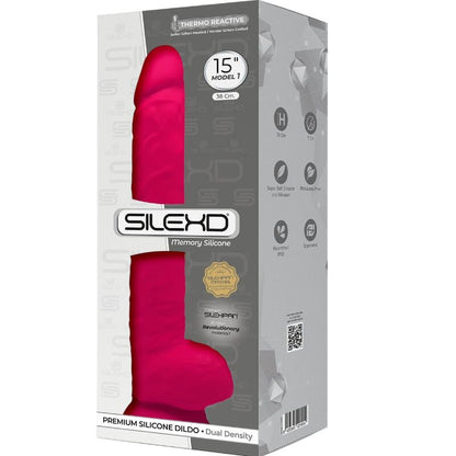 SILEXD - MODEL 1 PREMIUM REALISTIC PENIS SILEXPAN SILICONE FUCHSIA 38 CM