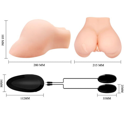CRAZY BULL - VAGINA Y DESNUDOS CON MALLA REALISTA CON VIBRACIÓN