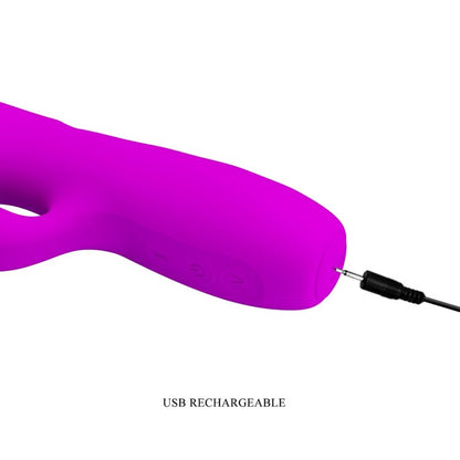 PRETTY LOVE - VIBRADOR DE CONEJO RECARGABLE MELANIE PÚRPURA