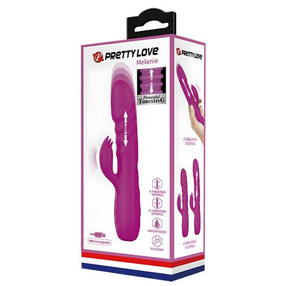 PRETTY LOVE - VIBRADOR DE CONEJO RECARGABLE MELANIE PÚRPURA