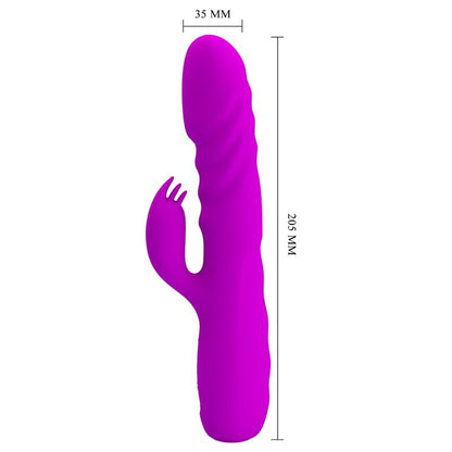 PRETTY LOVE - VIBRADOR DE CONEJO RECARGABLE MELANIE PÚRPURA