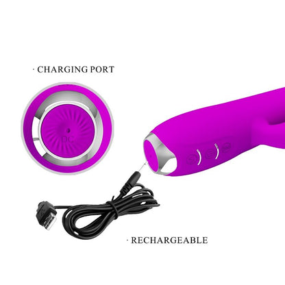 PRETTY LOVE - VIBRADOR CHUPADOR RECARGABLE REGINA PÚRPURA