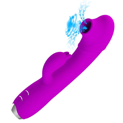 PRETTY LOVE - VIBRADOR CHUPADOR RECARGABLE REGINA PÚRPURA