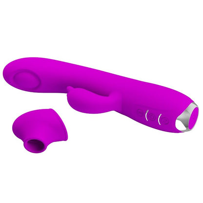 PRETTY LOVE - VIBRADOR CHUPADOR RECARGABLE REGINA PÚRPURA