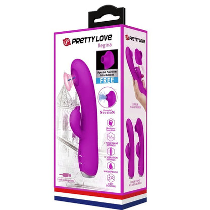 PRETTY LOVE - VIBRADOR CHUPADOR RECARGABLE REGINA PÚRPURA