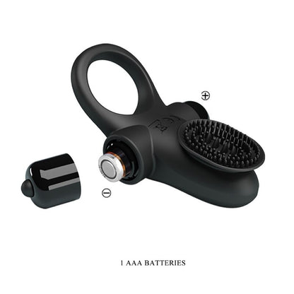 PRETTY LOVE - BLACK VIBRATING PENIS RING II