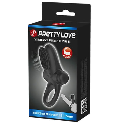 PRETTY LOVE - BLACK VIBRATING PENIS RING II