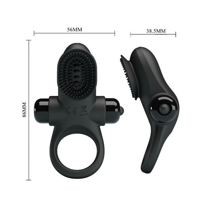 PRETTY LOVE - BLACK VIBRATING PENIS RING II