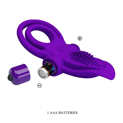 PRETTY LOVE - PURPLE VIBRATING COCK RING