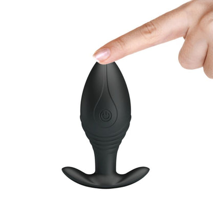 PRETTY LOVE - VIBRADOR RECARGABLE REGINA ANAL PLUG NEGRO
