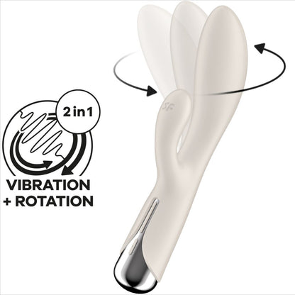 SATISFYER - SPINNING RABBIT 1 CLITORIS STIMULATION AND G-POINT RED