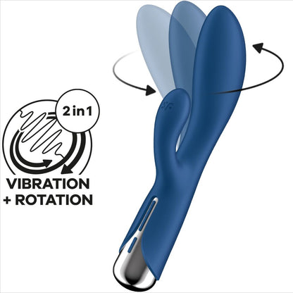 SATISFYER - SPINNING RABBIT 1 CLITORIS STIMULATION AND G-POINT RED