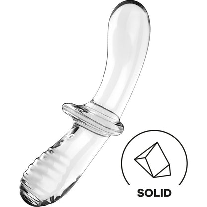 SATISFYER - CLEAR DOUBLE CRYSTAL DILDO