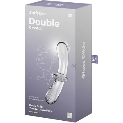 SATISFYER - CLEAR DOUBLE CRYSTAL DILDO
