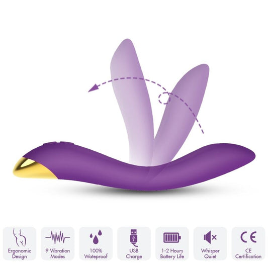 ARMONY - FLAMINGO VIBRADOR MULTIPOSICIÓN PÚRPURA