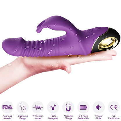 ARMONY - ZING DILDO VIBRADOR CONEJITO MORADO