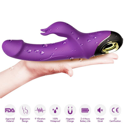 ARMONY - PURPLE RABBIT DILDO VIBRATOR METER