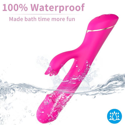 ARMONY - DILDO VIBRADOR CONEJO SILICONA FUCSIA
