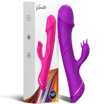 ARMONY - PURPLE SILICONE RABBIT VIBRATING DILDO
