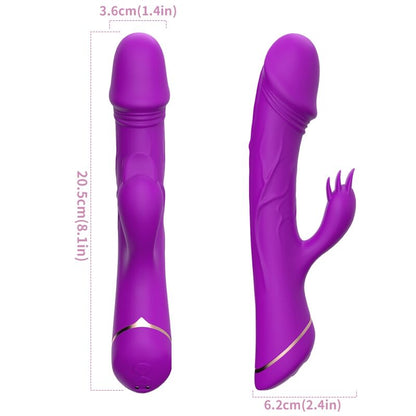 ARMONY - PURPLE SILICONE RABBIT VIBRATING DILDO