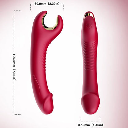ARMONY - PRINCE DILDO VIBRATOR AND ROTATOR RED
