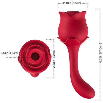 ARMONY - ROSELOVER LAMBIENDO CLÍTORIS VIBRANTE Y ESTIMULADOR ROJO