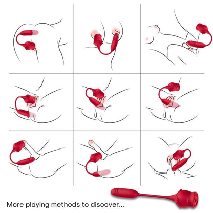 ARMONY - ROSEKNIGTH LÁMINA CLÍTORIS VIBRANTE Y VIBRADOR ROJO