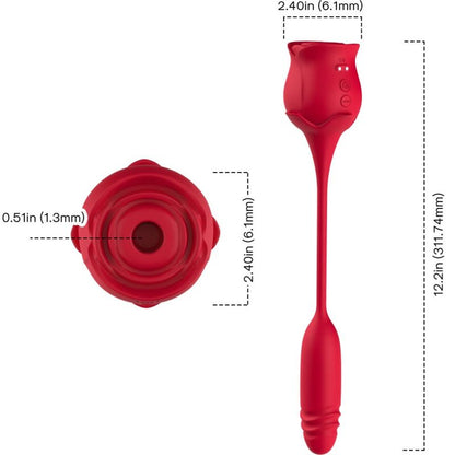 ARMONY - ROSEKNIGTH LÁMINA CLÍTORIS VIBRANTE Y VIBRADOR ROJO