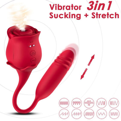 ARMONY - ROSEKNIGTH LÁMINA CLÍTORIS VIBRANTE Y VIBRADOR ROJO