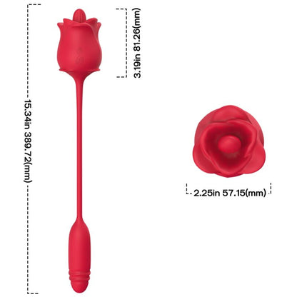 ARMONY - ESTIMULADOR Y VIBRADOR ROSA COLA ROJO