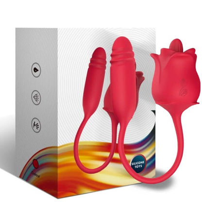 ARMONY - ESTIMULADOR Y VIBRADOR ROSA COLA ROJO