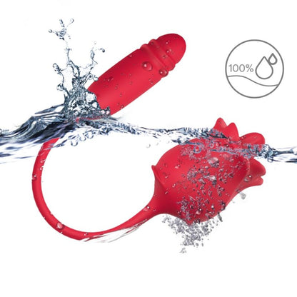 ARMONY - ESTIMULADOR Y VIBRADOR ROSA COLA ROJO
