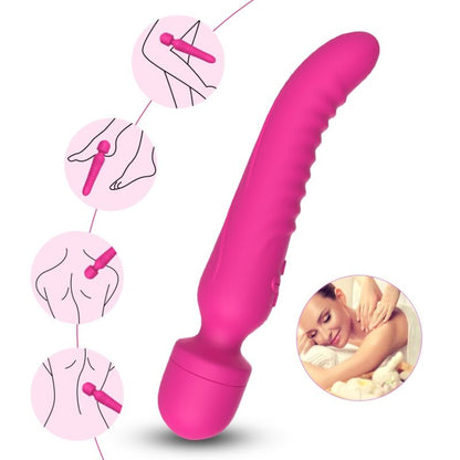 ARMONY - MASAJEADOR MISIÓN Y VIBRADOR EFECTO CALOR FUCSIA