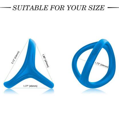 ARMONY - ANILLO DOBLE SILICONA TESORO AZUL