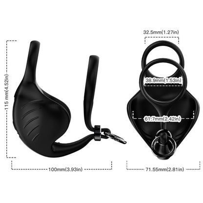 ARMONY - BLACK SCROTUM MANTA VIBRATING RING