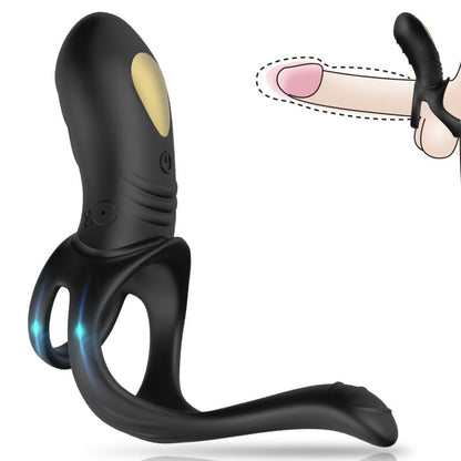 ARMONY - JOY JUMPER RING VIBRATOR FOR COUPLES AND ANAL PLUG REMOTE CONTROL BLACK
