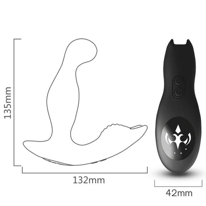 ARMONY - BAT KING VIBRADOR ANAL PRÓSTATA ROTATOR CONTROL REMOTO NEGRO