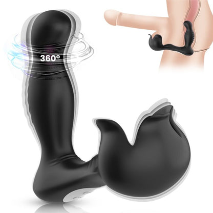 ARMONY - VIBRADOR SURROUND ANAL Y ESTIMULADOR DE TESTÍCULOS CON CONTROL REMOTO NEGRO