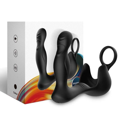 ARMONY - VIBRADOR SURROUND ANAL Y ESTIMULADOR DE TESTÍCULOS CON ANILLO Y CONTROL REMOTO NEGRO