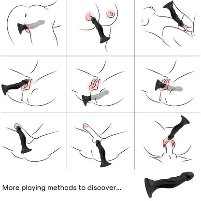 ARMONY - BLACK REMOTE CONTROL DILDO AND ANAL PLUG VIBRATOR