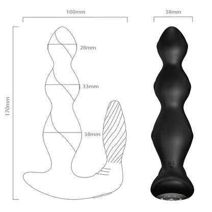 ARMONY - VIBRADOR Y ESTIMULADOR MANFUN PLUG ANAL CONTROL REMOTO NEGRO