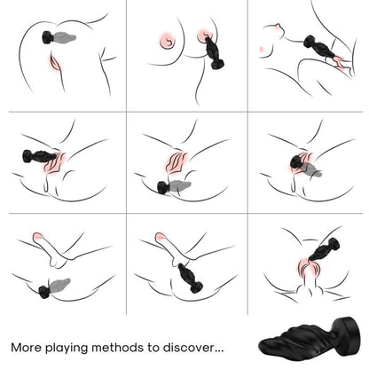 ARMONY - VIBRADOR Y PLUG ANAL CONTROL REMOTO NEGRO