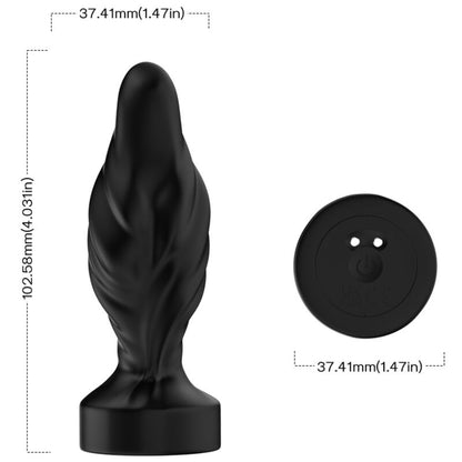 ARMONY - VIBRADOR Y PLUG ANAL CONTROL REMOTO NEGRO