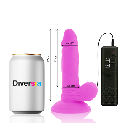DIVERSIA - PURPLE VIBRATING FLEXIBLE 17 CM -O- 3.3 CM