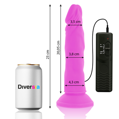 DIVERSIA - FLEXIBLE PURPLE VIBRATING PLUSH 23 CM -O- 4.3 CM