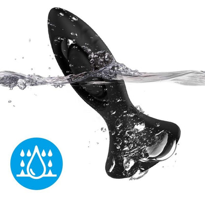 ARMONY - VIBRADOR Y PLUG ANAL SILICONA NEGRO
