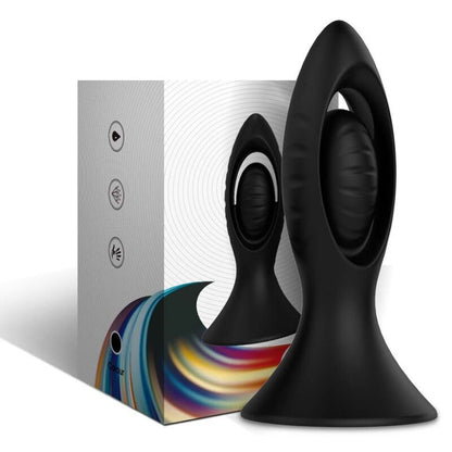 ARMONY - VIBRADOR Y PLUG ANAL SILICONA NEGRO