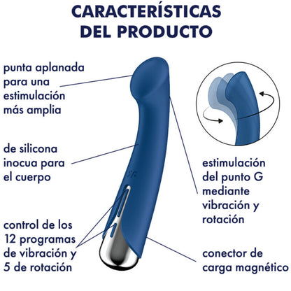 SATISFYER - SPINNING G-SPORT 1 VIBRADOR ROTATORIO ROJO