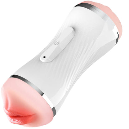 ARMONY - DOUBLE VIBRATING MASTURBATOR VAGINA AND MOUTH WHITE