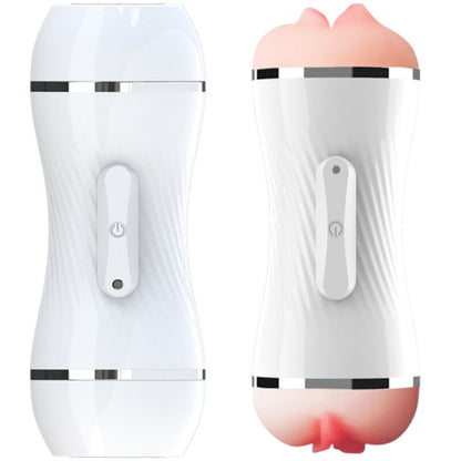ARMONY - DOUBLE VIBRATING MASTURBATOR VAGINA AND MOUTH WHITE